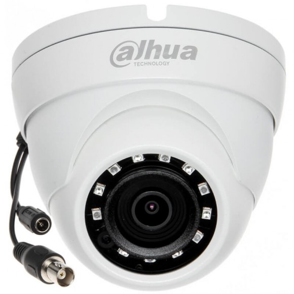 Камера видеонаблюдения купольная Dahua DH-HAC-HDW1220MP-0280B 2.8-2.8мм HD-CVI цветная корпус белый